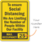 To Ensure Social Distancing Limiting Number Of People Custom Sign