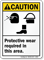Caution (ANSI) Wear Protective Equipment Sign