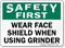 Safety First Wear Face Shield Using Grinder