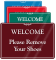Welcome Remove Your Shoes ShowCase Wall Sign