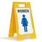 Women W/Graphic Fold-Ups® Floor Sign