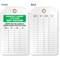 Emergency Shower, Eye Wash Test Record Inspection Tag