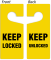 Keep Locked / Keep Unlocked 2-Sided Door Hanger