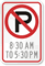 No Parking (Symbol) Custom Times MUTCD Sign