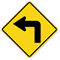 Left Turn Symbol - Traffic Sign