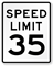 35 Speed Limit Sign